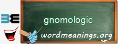 WordMeaning blackboard for gnomologic